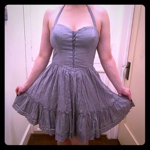 GUESS Chambray Corset Dress SZ 8